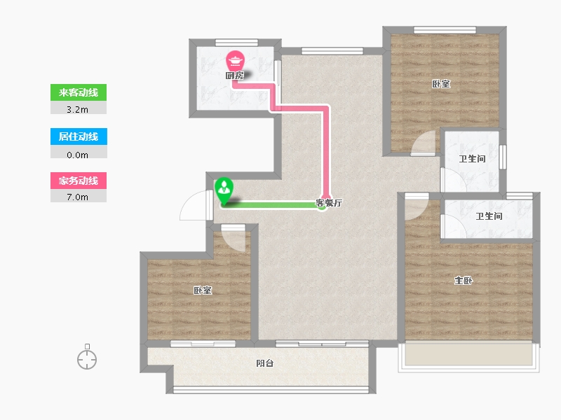 河南省-平顶山市-宝丰建业紫园-108.00-户型库-动静线