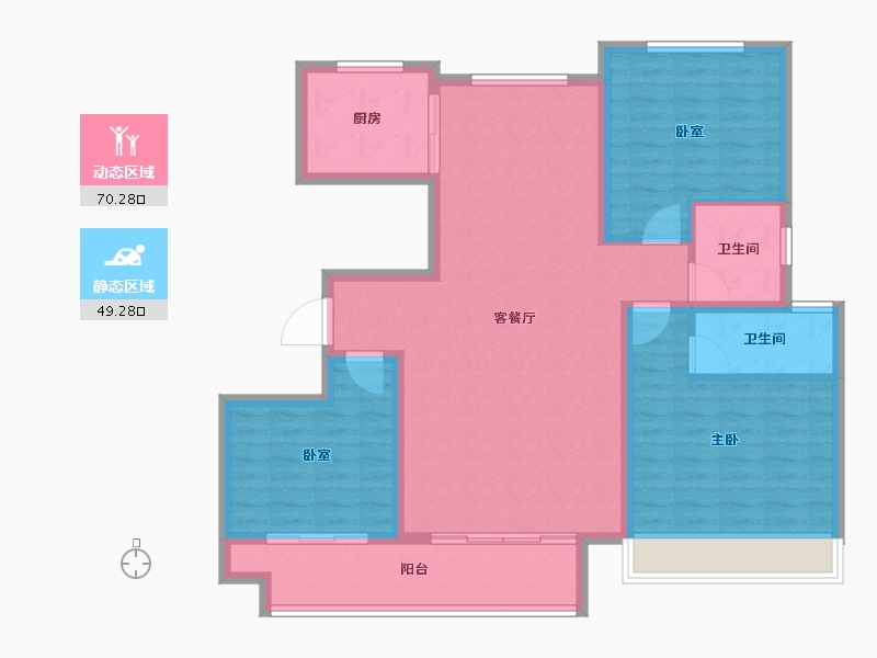 河南省-平顶山市-宝丰建业紫园-108.00-户型库-动静分区