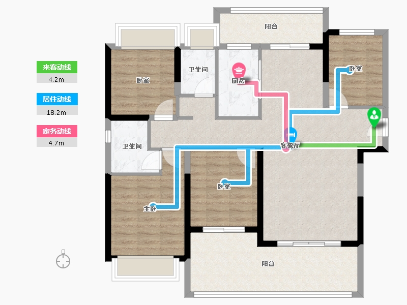 广东省-韶关市-南雄凯德豪庭-106.34-户型库-动静线