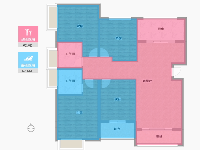 广西壮族自治区-桂林市-漓江大河坊-117.47-户型库-动静分区