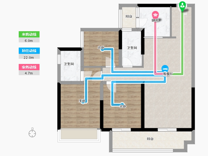 广东省-汕头市-上林府-84.00-户型库-动静线