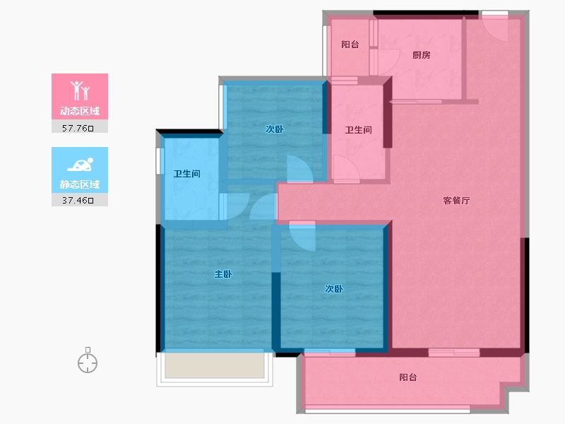 广东省-汕头市-上林府-84.00-户型库-动静分区