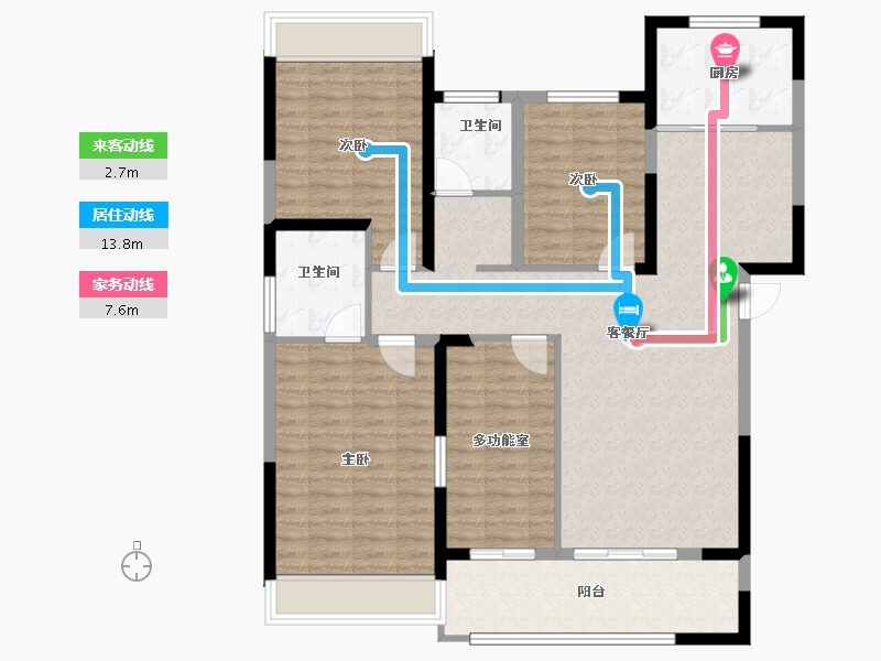 河北省-石家庄市-绿都国宾府-116.85-户型库-动静线