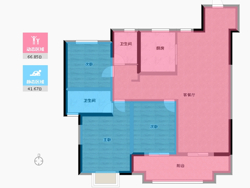 安徽省-马鞍山市-新城璟玥-96.00-户型库-动静分区