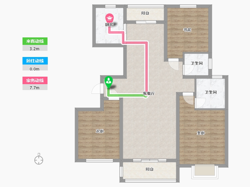 山西省-运城市-天府苑小区-106.12-户型库-动静线