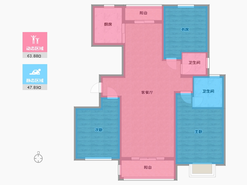 山西省-运城市-天府苑小区-106.12-户型库-动静分区