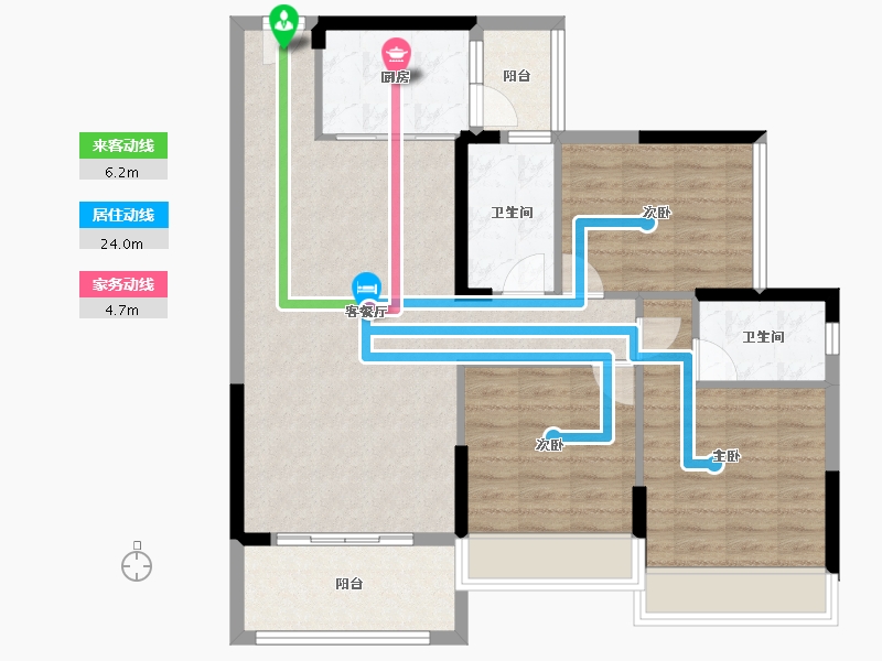 广东省-韶关市-南雄大福国际名城-91.72-户型库-动静线