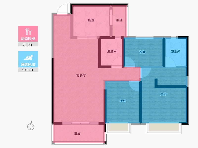 陕西省-安康市-恒大未来城-108.01-户型库-动静分区