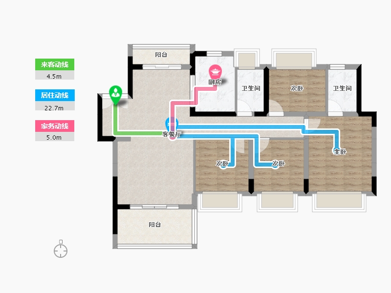 湖北省-十堰市-新时代·江屿城-95.85-户型库-动静线