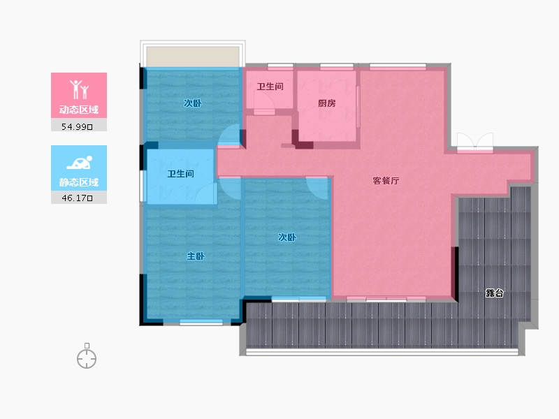 湖北省-十堰市-华西城-119.80-户型库-动静分区