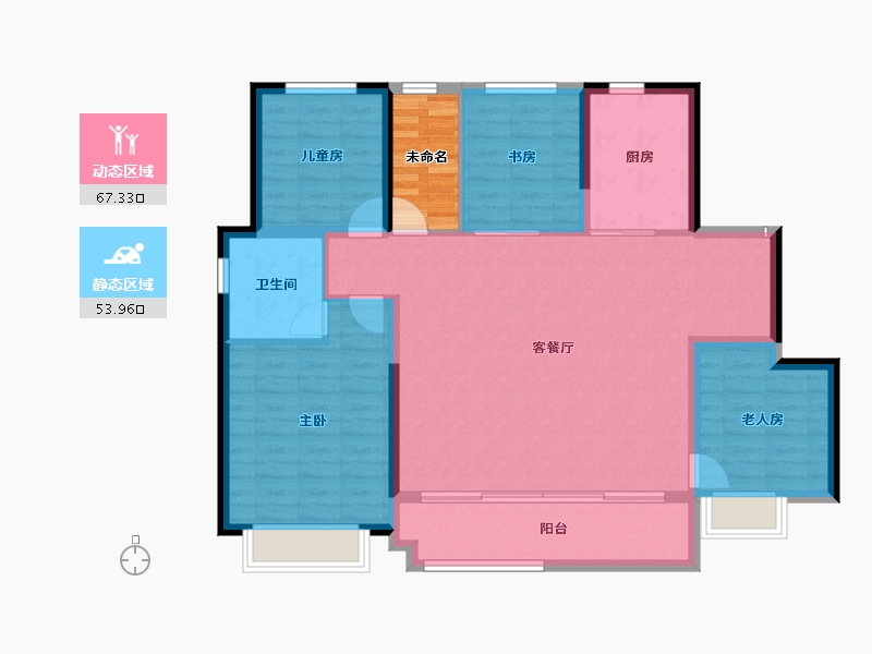 陕西省-渭南市-合创铂悦府-115.55-户型库-动静分区