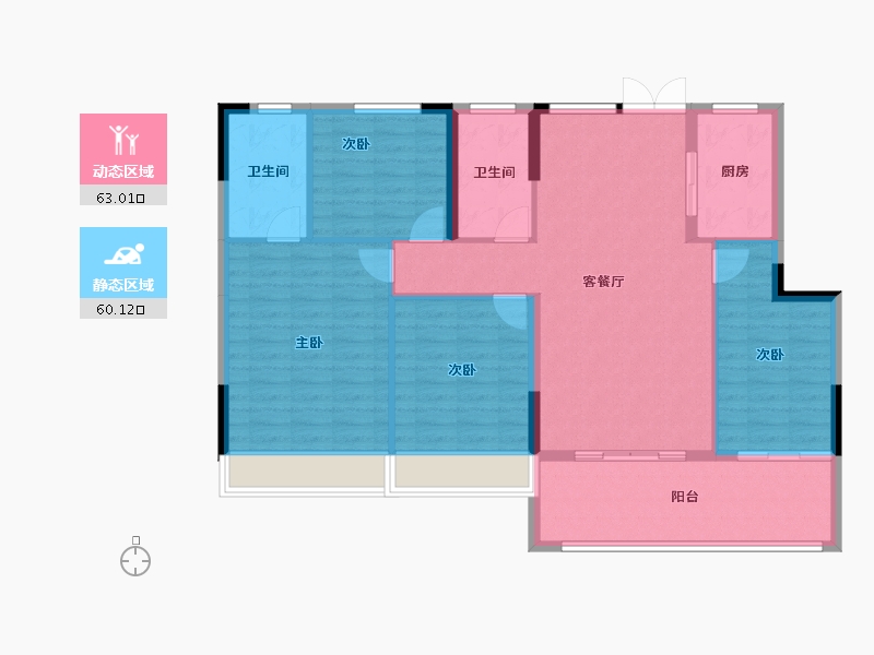 湖北省-十堰市-汉成国宾府-112.41-户型库-动静分区