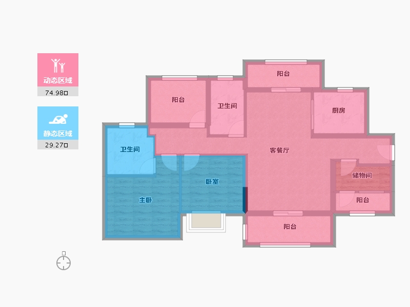 广东省-江门市-新城·博富领会国际-92.00-户型库-动静分区