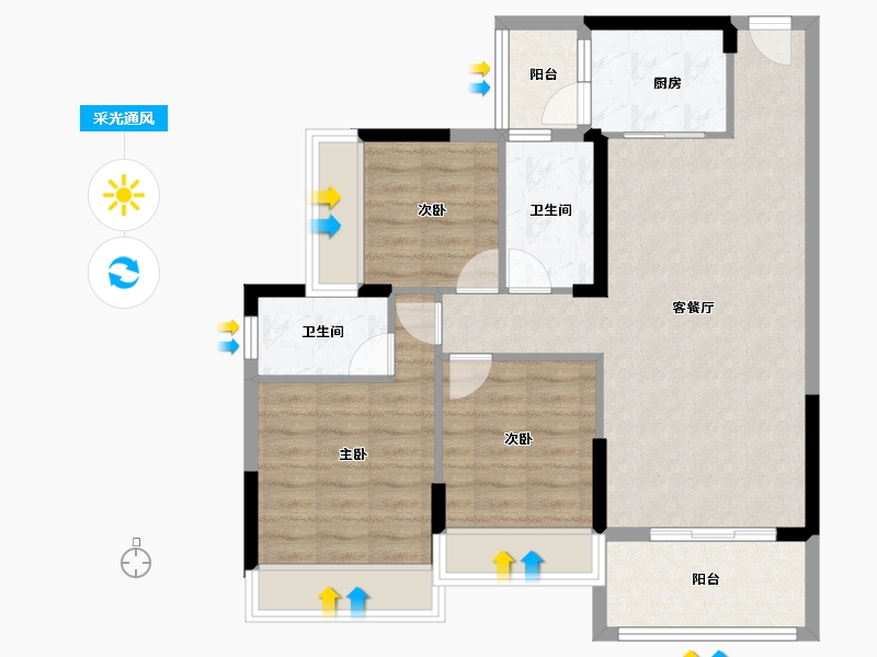 广东省-韶关市-南雄大福国际名城-83.30-户型库-采光通风