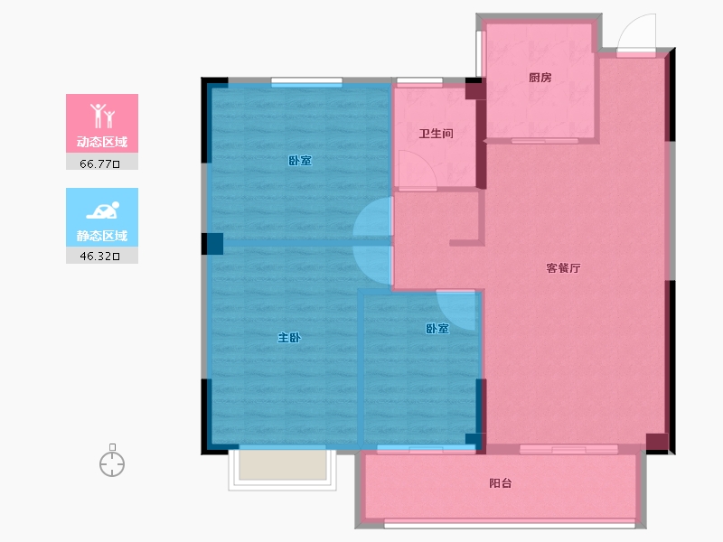 山西省-吕梁市-天福·幸福家园-103.57-户型库-动静分区