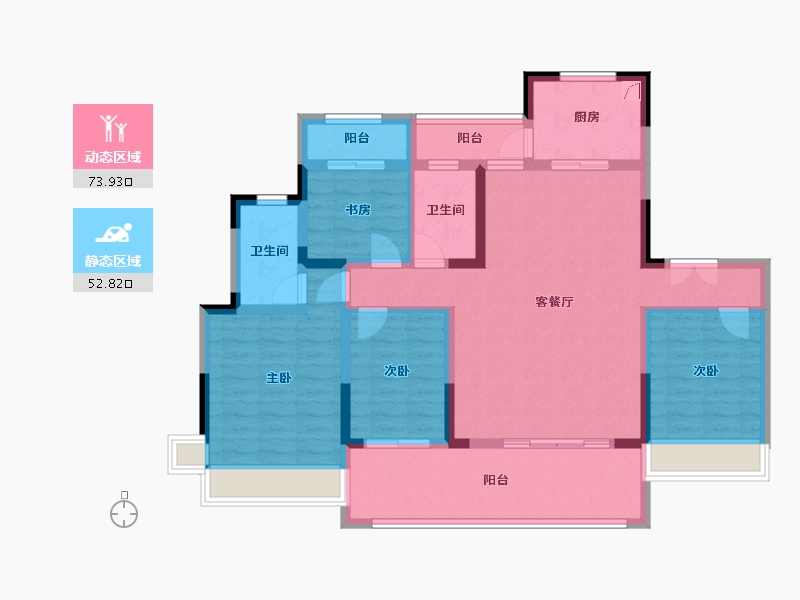 安徽省-六安市-城豪金鼎学府-112.58-户型库-动静分区