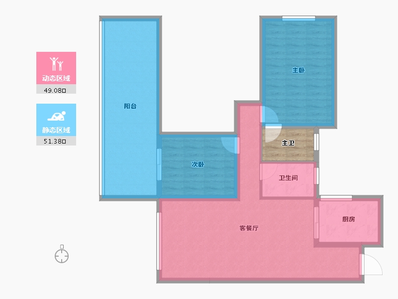 贵州省-黔南布依族苗族自治州-罗甸黔城时代中心-93.95-户型库-动静分区