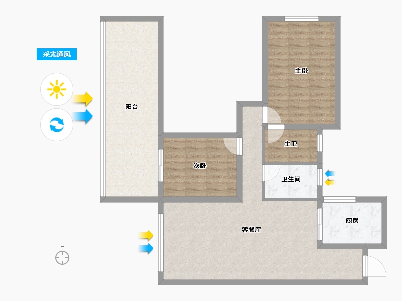 贵州省-黔南布依族苗族自治州-罗甸黔城时代中心-93.95-户型库-采光通风