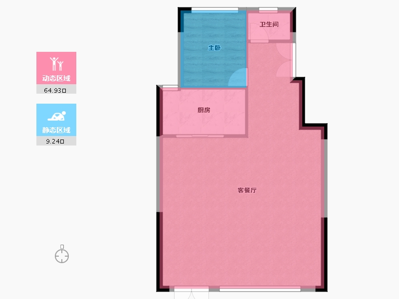 安徽省-芜湖市-融创北京路1號-69.27-户型库-动静分区