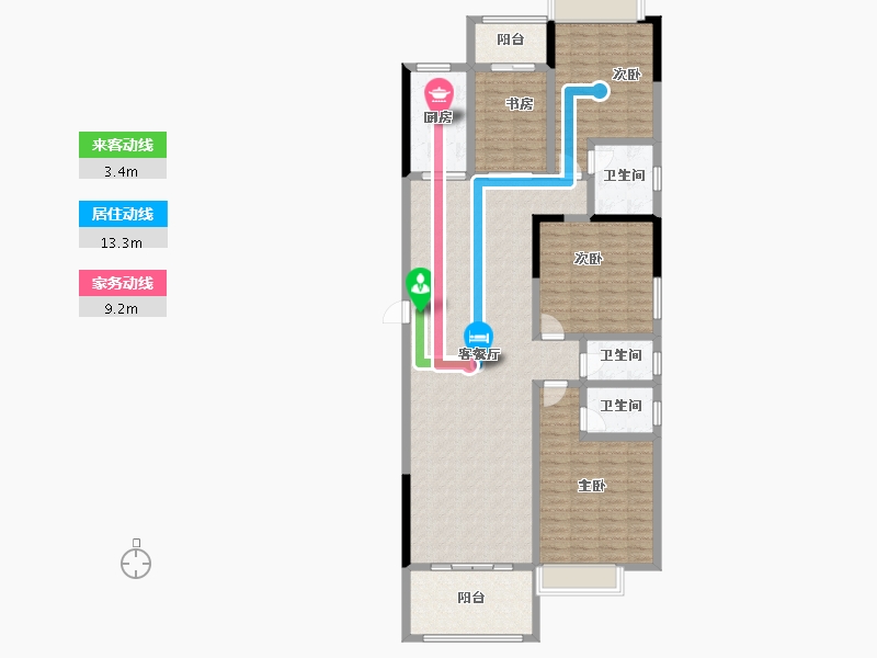 广东省-潮州市-凤凰新城-147.59-户型库-动静线