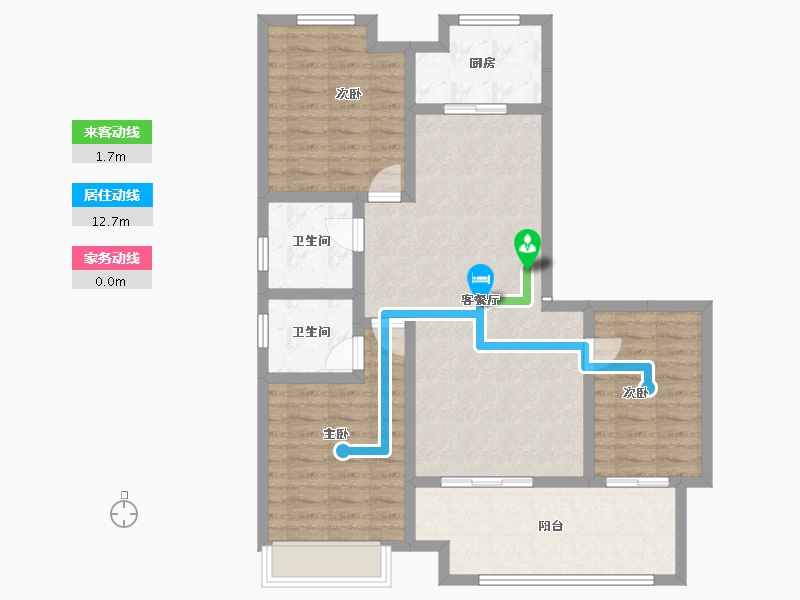 山西省-运城市-西建天茂国宾府-96.98-户型库-动静线