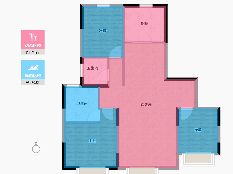 新疆维吾尔自治区-乌鲁木齐市-乌鲁木齐建业世和府-97.74-户型库-动静分区