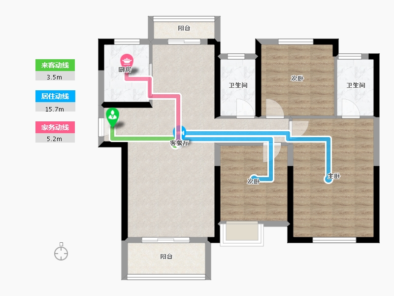 湖北省-宜昌市-万科理想城-92.87-户型库-动静线