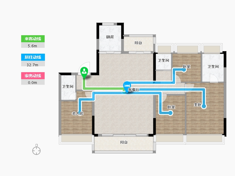 河南省-平顶山市-宝丰碧桂园-156.80-户型库-动静线