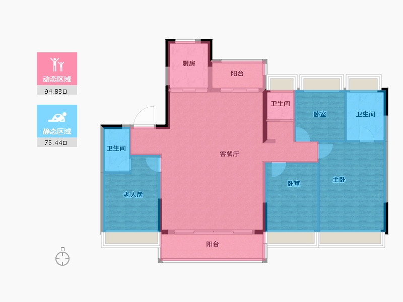 河南省-平顶山市-宝丰碧桂园-156.80-户型库-动静分区