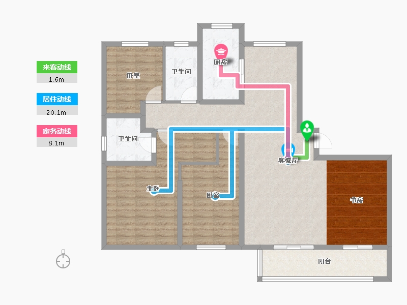 山西省-吕梁市-钰龙湾-120.16-户型库-动静线