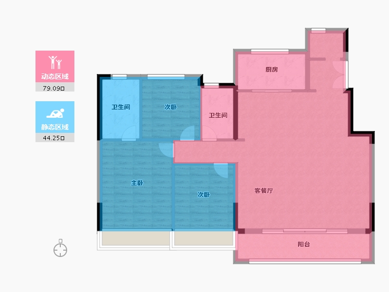 安徽省-芜湖市-融创北京路1號-112.80-户型库-动静分区