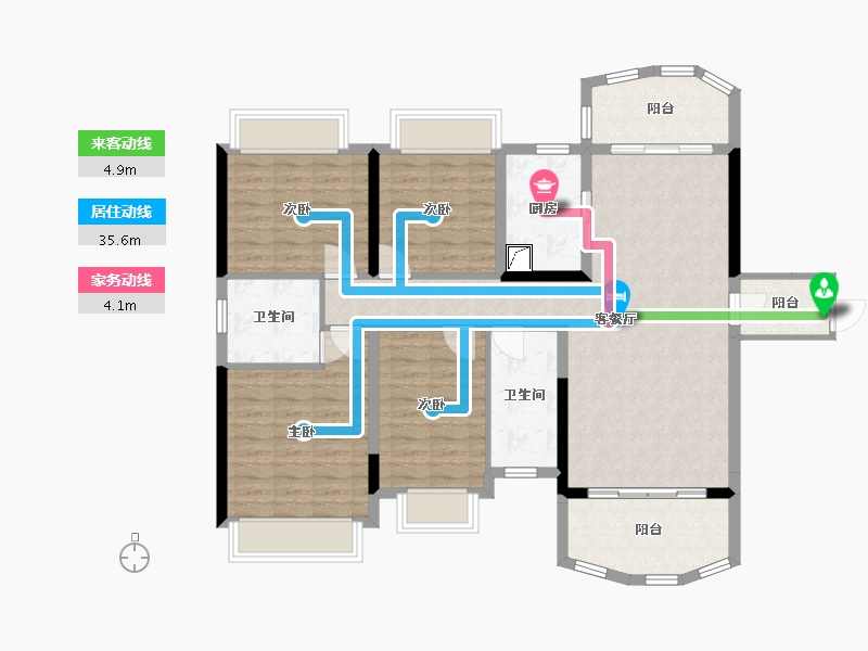 广东省-肇庆市-碧桂园豪布斯卡-142.00-户型库-动静线