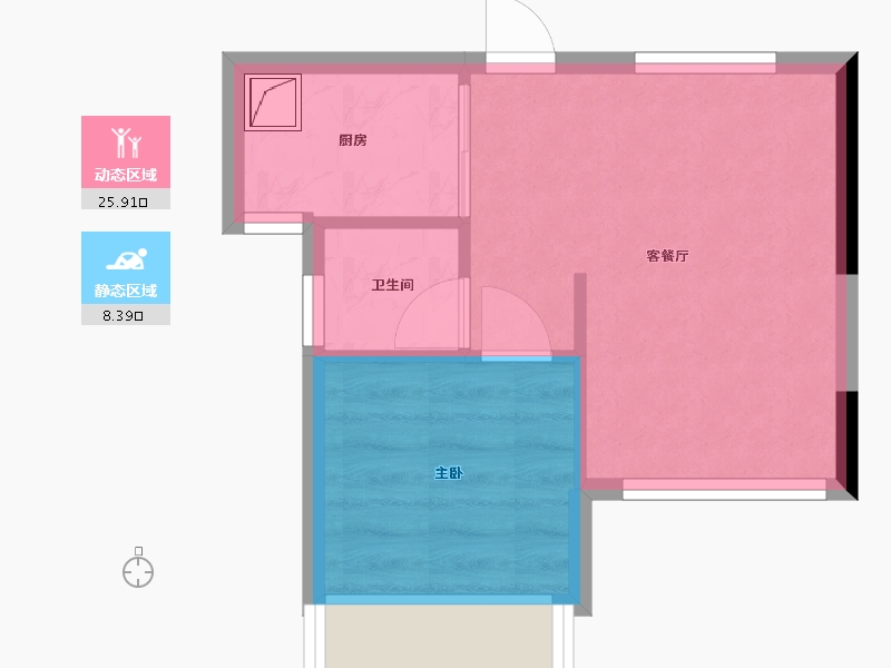 湖南省-常德市-柏林国际-46.00-户型库-动静分区