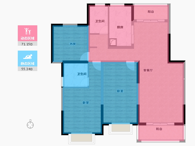 安徽省-蚌埠市-大禹首府-113.13-户型库-动静分区