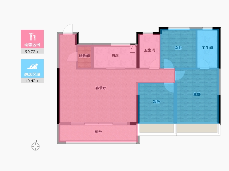 安徽省-芜湖市-融创北京路1號-90.01-户型库-动静分区