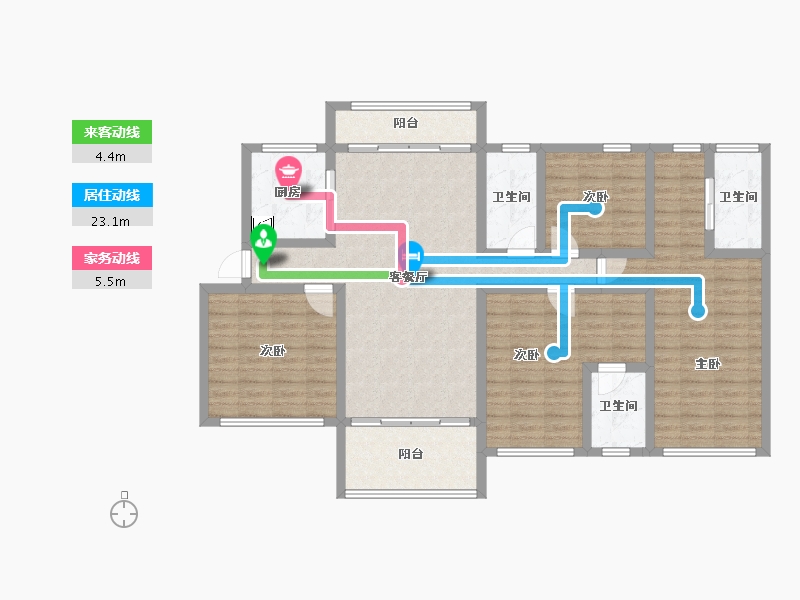 广东省-江门市-汇银江南富湾-123.87-户型库-动静线