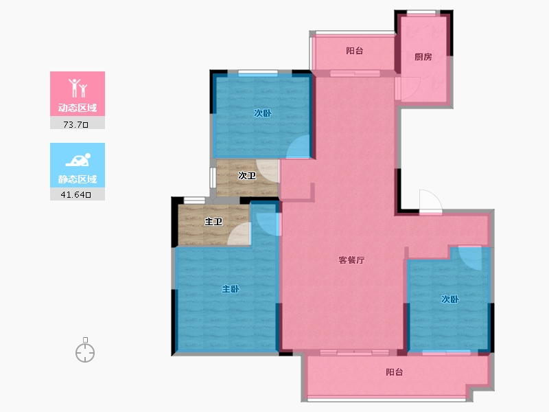 河南省-平顶山市-鲁山建业尊府-112.02-户型库-动静分区