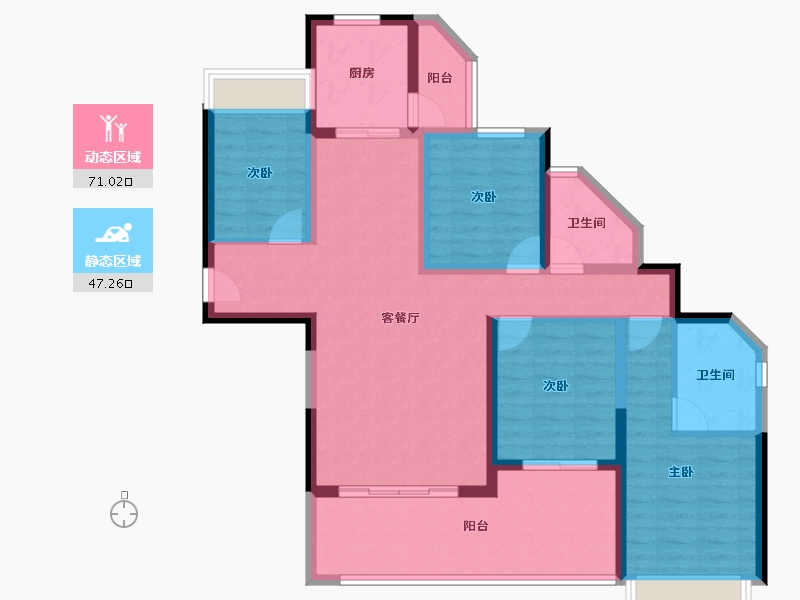 广东省-韶关市-南雄凯德豪庭-104.90-户型库-动静分区