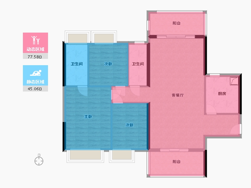 广东省-阳江市-粤沛森林湖-109.23-户型库-动静分区