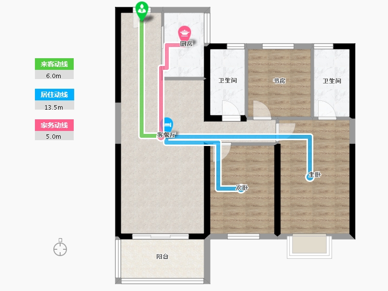 湖北省-宜昌市-万科理想城-88.00-户型库-动静线