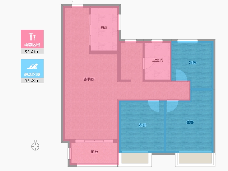 山西省-临汾市-公园壹号·公园道-83.20-户型库-动静分区