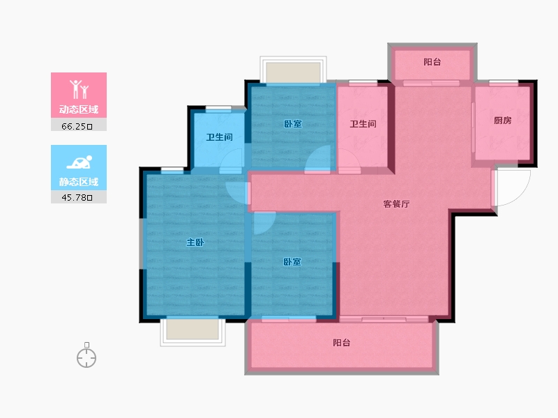 河南省-平顶山市-广诚美林府-100.79-户型库-动静分区