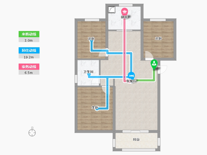 山西省-临汾市-公园壹号·公园道-91.12-户型库-动静线