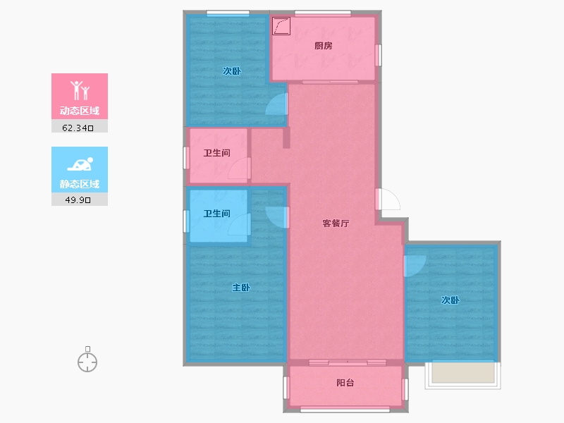 山西省-临汾市-公园壹号·公园道-101.20-户型库-动静分区