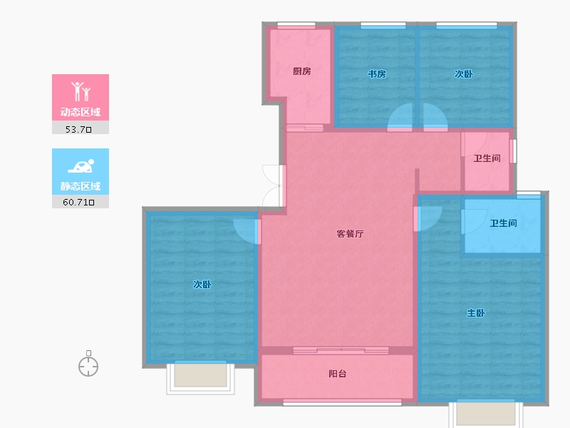 山西省-吕梁市-国投·北川绿洲-102.79-户型库-动静分区