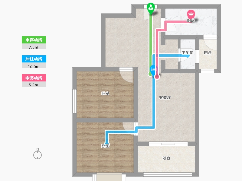 陕西省-渭南市-双创幸福城-60.23-户型库-动静线