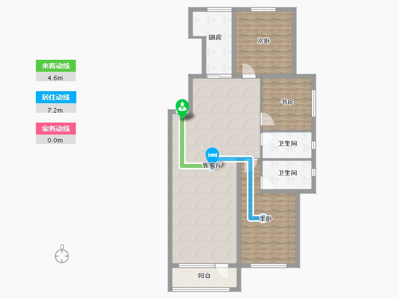 辽宁省-鞍山市-7號湖畔-110.53-户型库-动静线