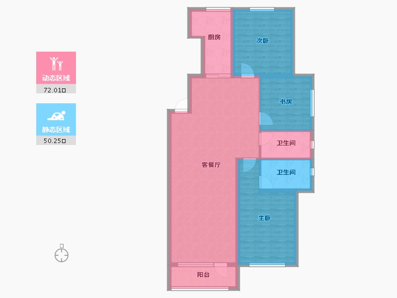 辽宁省-鞍山市-7號湖畔-110.53-户型库-动静分区