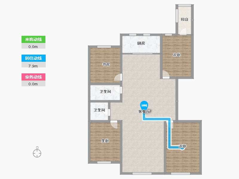 内蒙古自治区-包头市-​正翔滨河-150.86-户型库-动静线