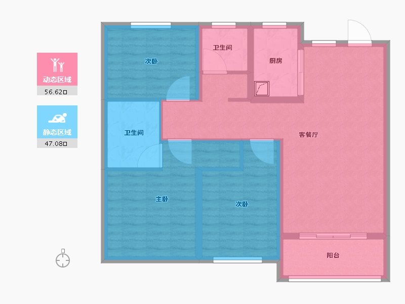 山西省-临汾市-公园壹号·公园道-92.81-户型库-动静分区